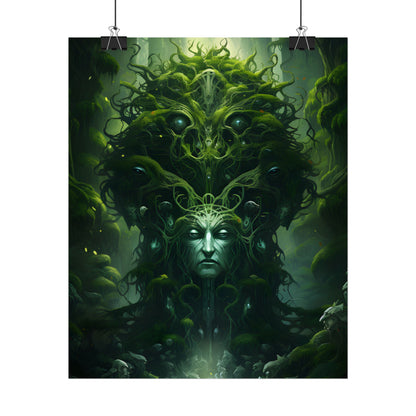 Mystical Forest Guardians: Ancient Tree Spirits Ethereal Artwork - Poster