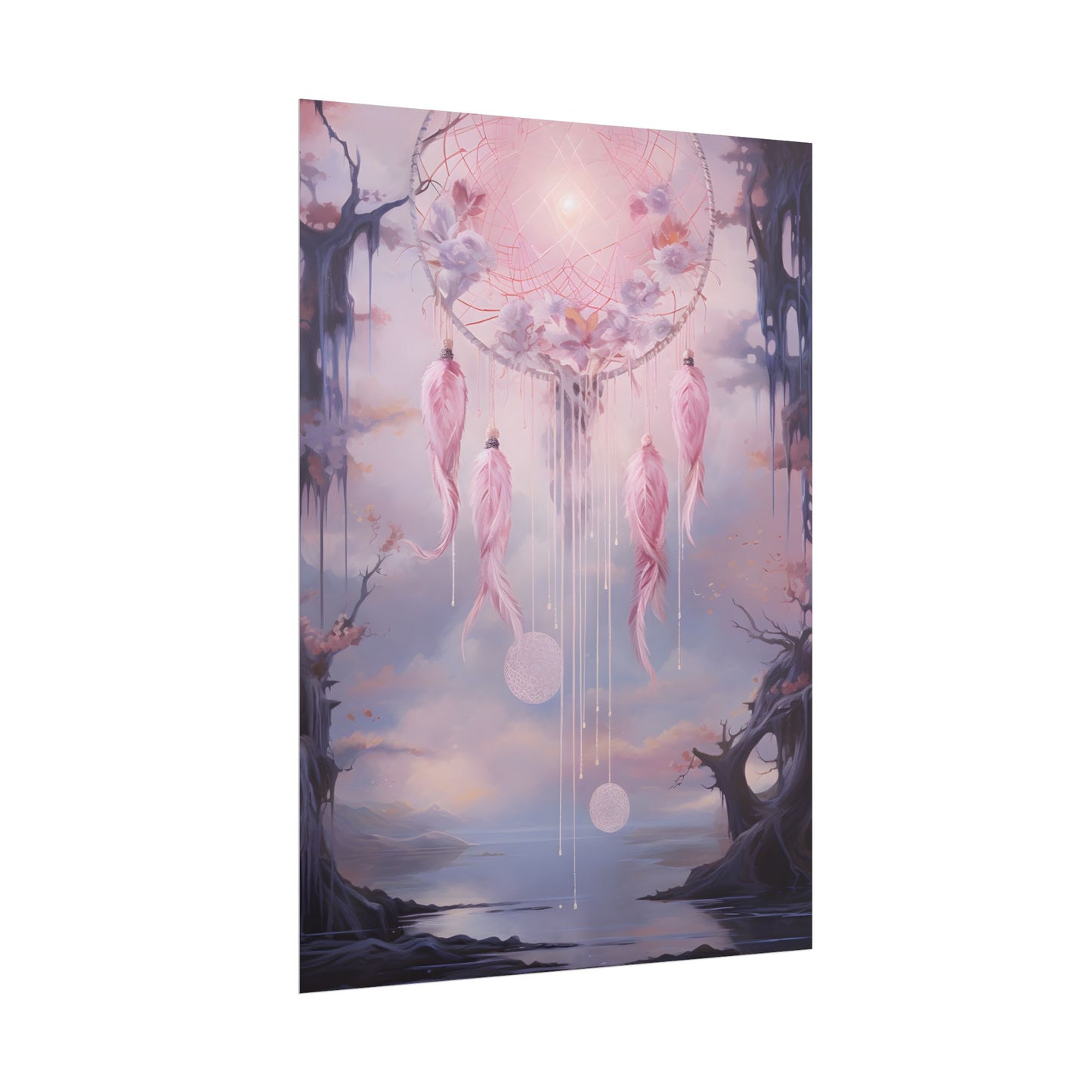 Ethereal Dreamcatcher Realm: Surreal Dreamscape Art - Poster