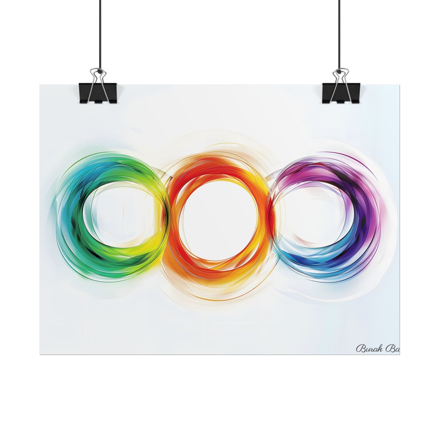 Colorful Swirls: Graphic Art Design - Poster