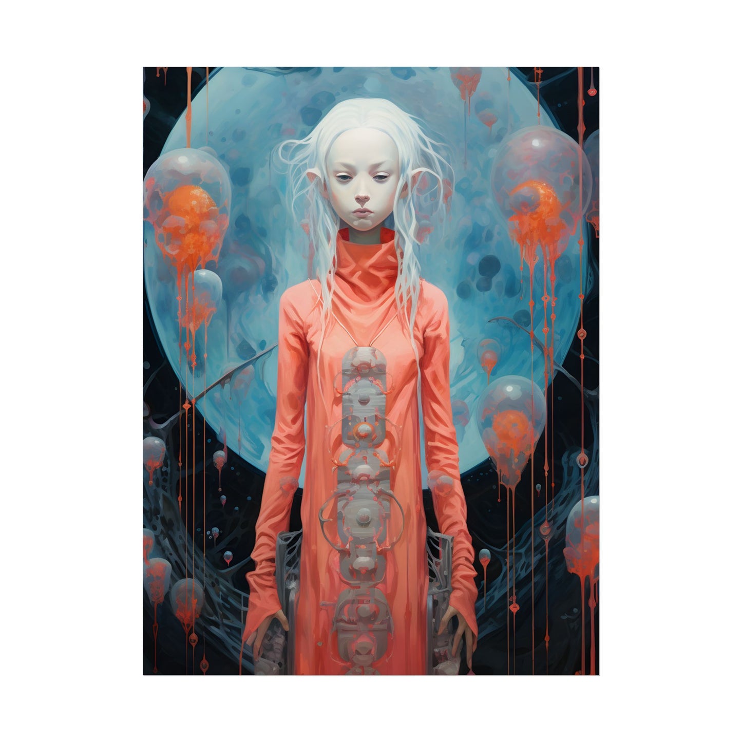 Celestial Dreams: Vibrant Stars and Planets Art - Poster