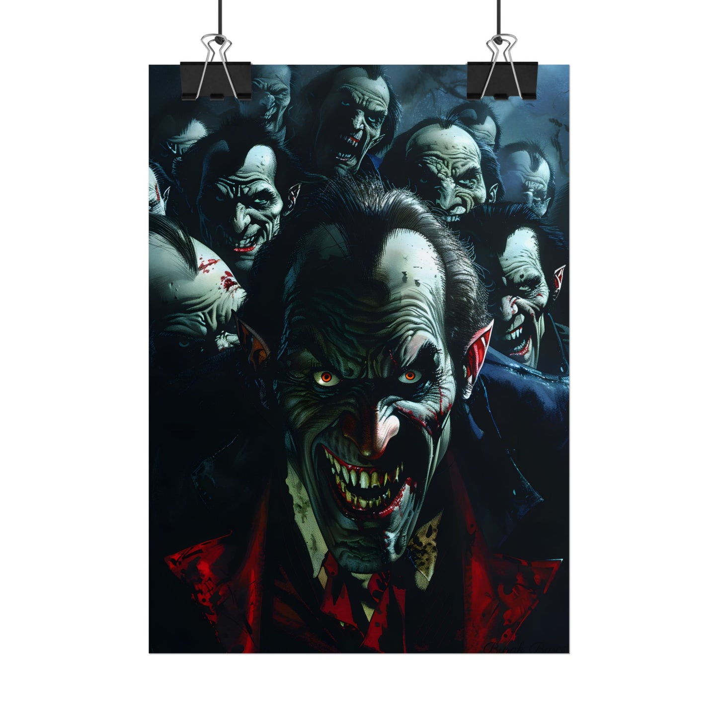 Mischievous Vampires: Gothic Group Artwork - Poster