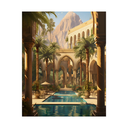 Mythical Desert Oasis: Arabian Nights-Inspired Art - Poster