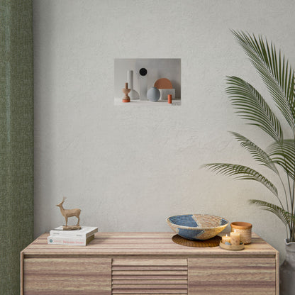 Minimalist Simple Geometric Jewelry: Close-Up View - Poster