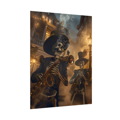 Victorian Skeleton Jazz Band: Lowbrow Artwork in Swing - Poster