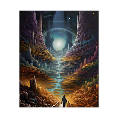 Space Explorer Journey: Astronaut in Cosmic Adventure - Poster
