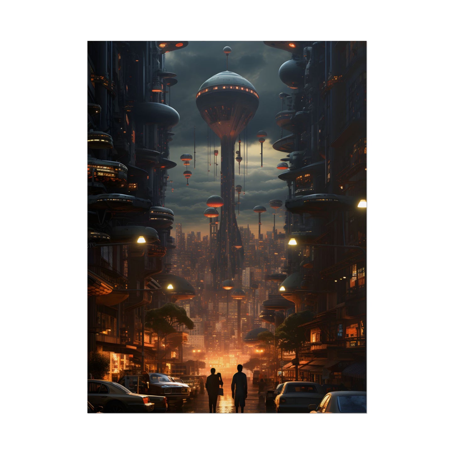 Dystopian Utopia: Perfect Urban Landscape Artwork - Poster