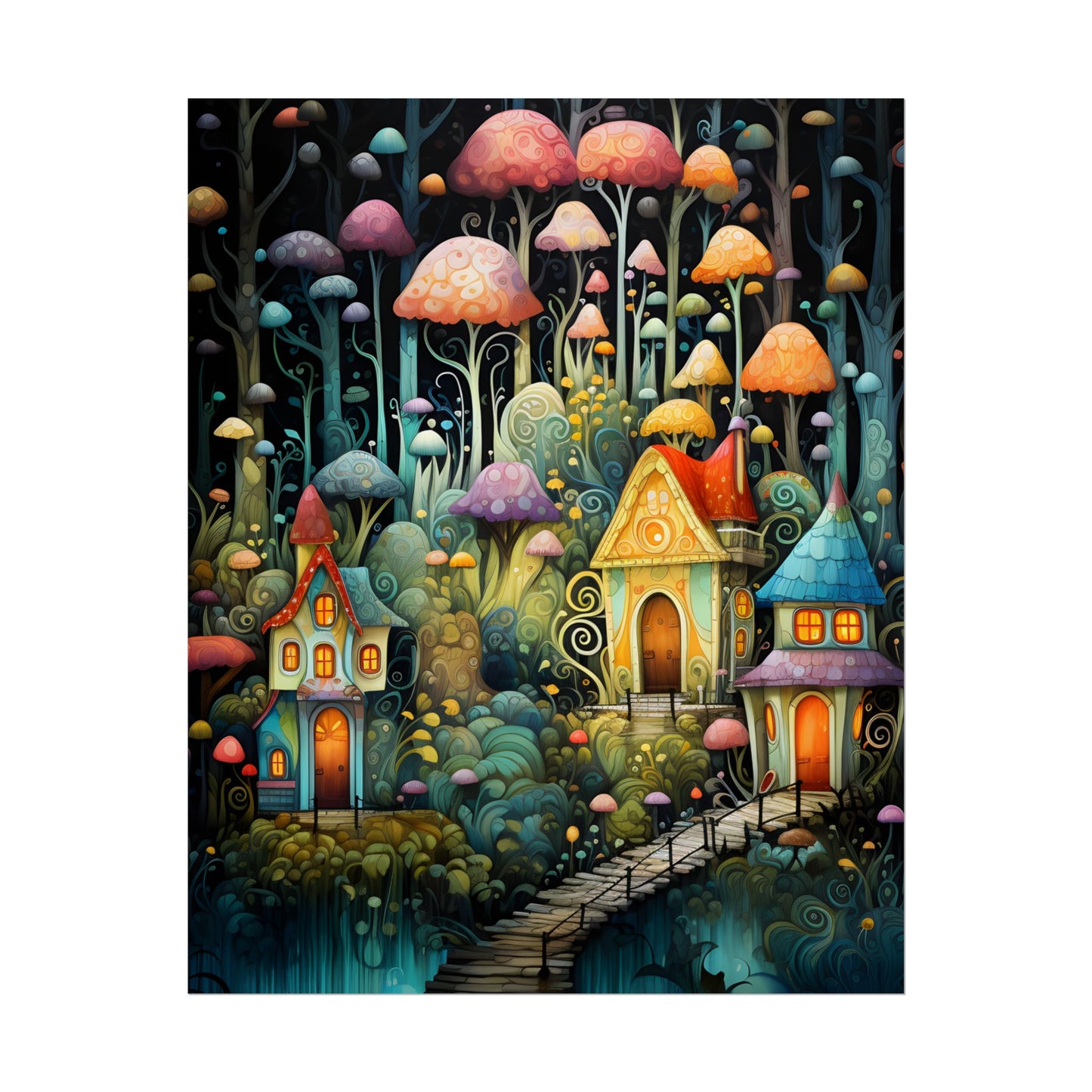 Enchanted Forest Fairies: A Classic Whimsical Artwork - Poster