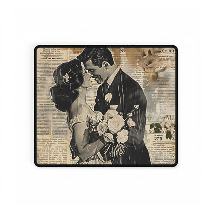Vintage Romantic Couples: Whispers from the Past - Desk Mat