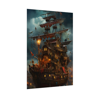 Swashbuckling Time-Traveling Pirates: Traditional Pirate Art - Poster