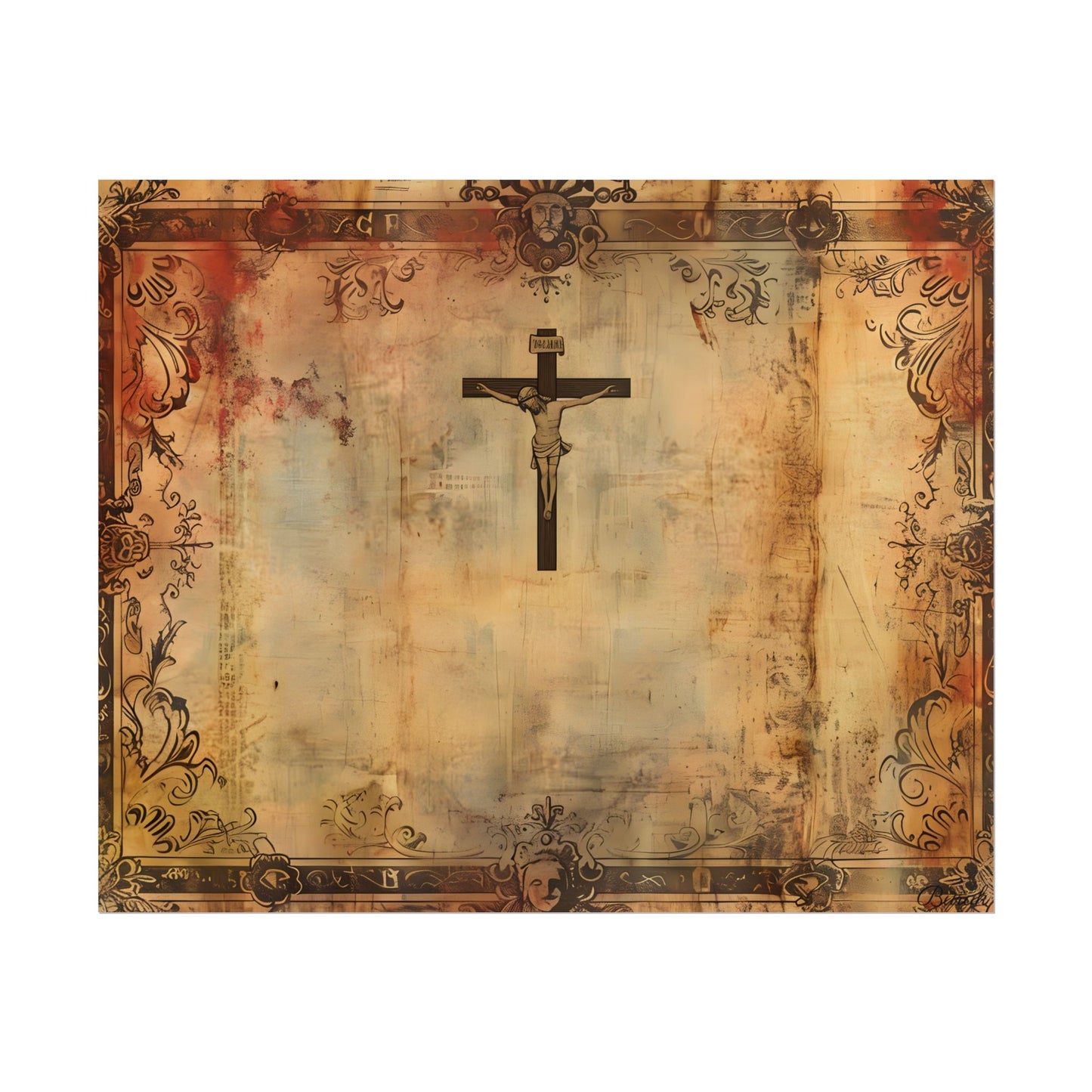 Vintage Biblical Art Print: A Historical Scene - Poster
