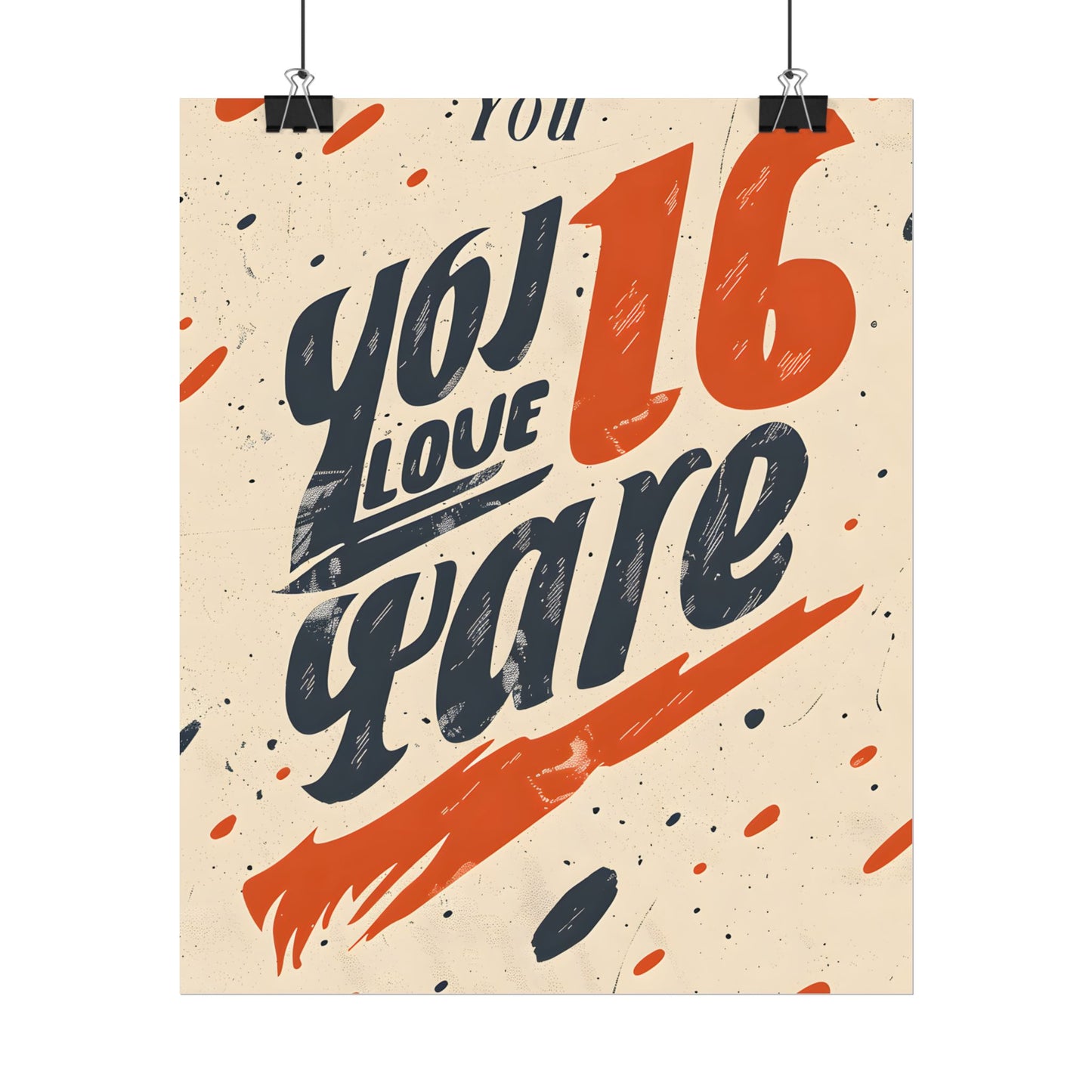Vintage Distressed Poster Art: Red A - Poster