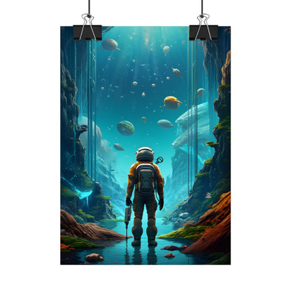 Futuristic Wilderness Explorer: Sci-fi Adventure Artwork - Poster