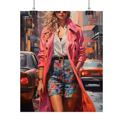 Urban Fashionista: City Street Photography Artwork - Poster