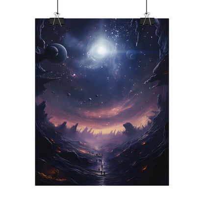 Black Hole Cosmic Art: A Planetary Masterpiece - Poster