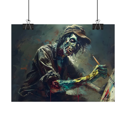 Zombie Horror Original Art: Original Artwork - Poster
