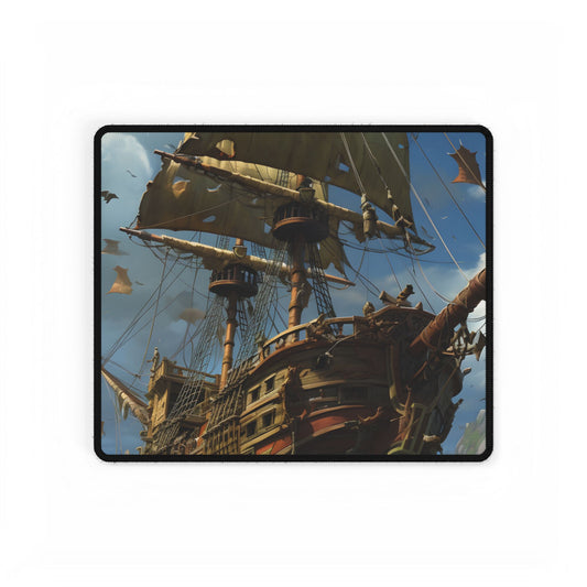 Swashbuckling Time-Traveling Pirate Crew: Colorful Artwork - Desk Mat