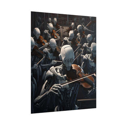 Sentient Robot Symphony: A Robot Orchestra - Poster