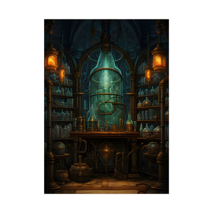 Mysterious Lab Test: Scientific Experiment in Progress - Poster