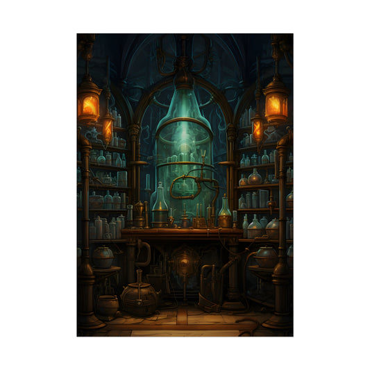 Mysterious Lab Test: Scientific Experiment in Progress - Poster