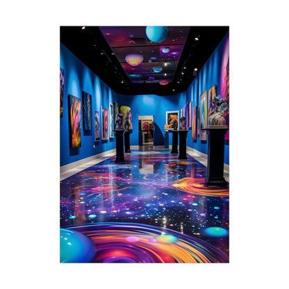 Celestial Art Gallery: Wide-Angle View with Soft Lighting - Poster