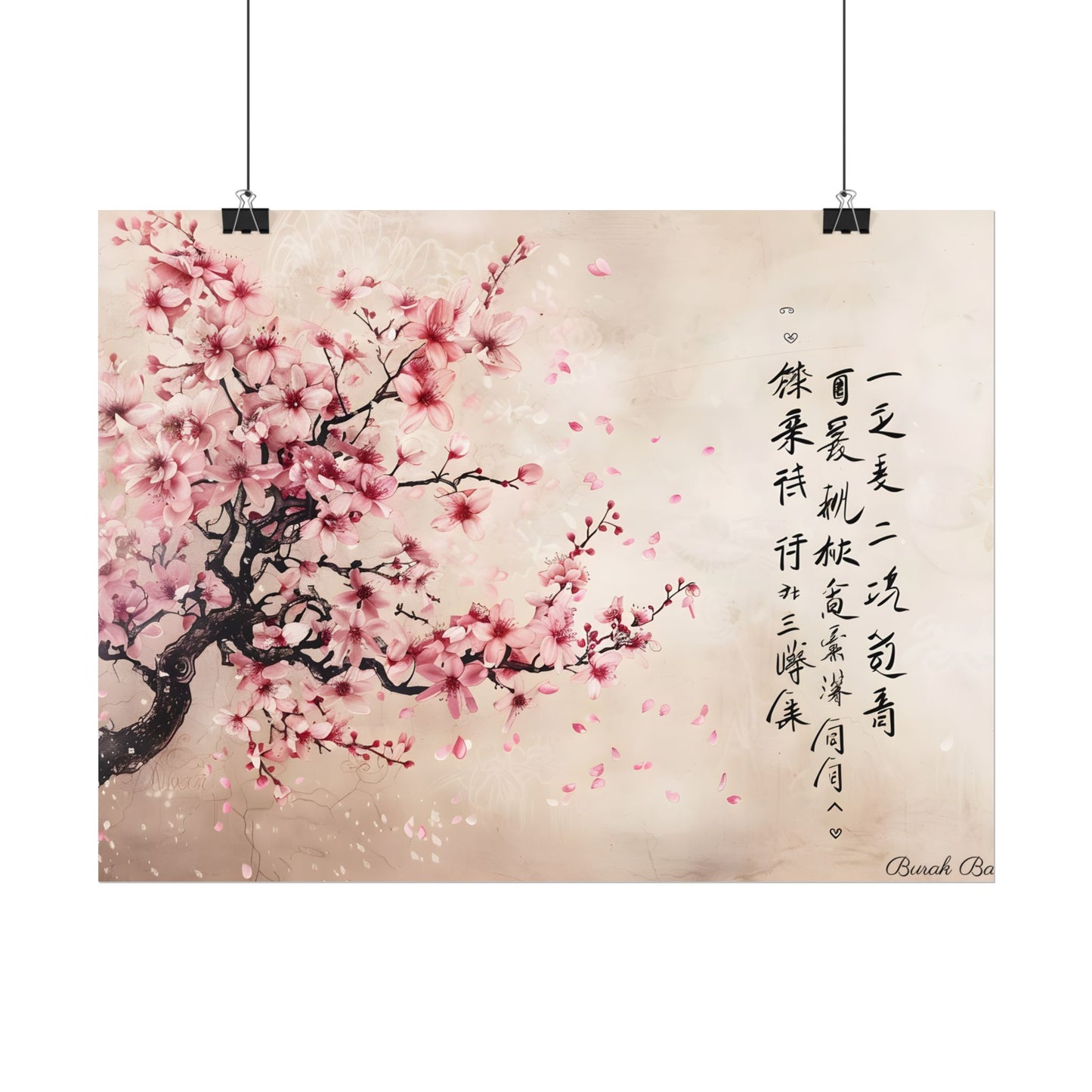Elegant Cherry Blossom: Japanese Art Photography - Poster