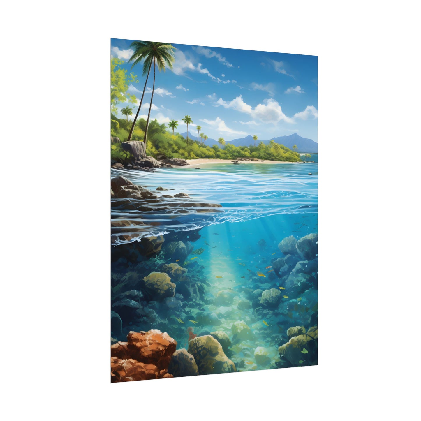 Tranquil Tropical Paradise: Relaxed Island Getaway Art - Poster