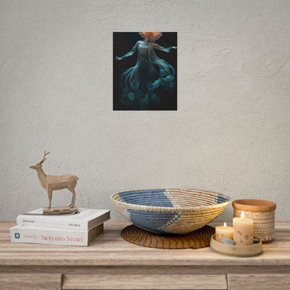 Underwater ballet of luminescent beauty: A dance in motion with oceanic harmony - Poster