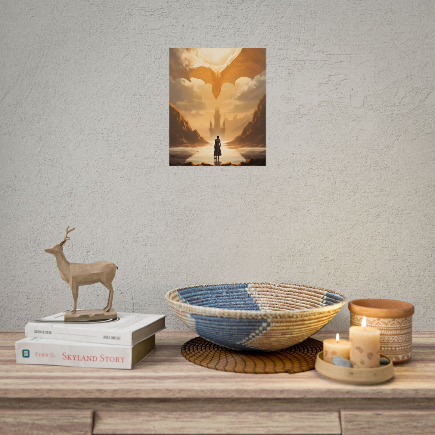 Green Handheld: Close-Up Artwork with Glossy Details - Poster