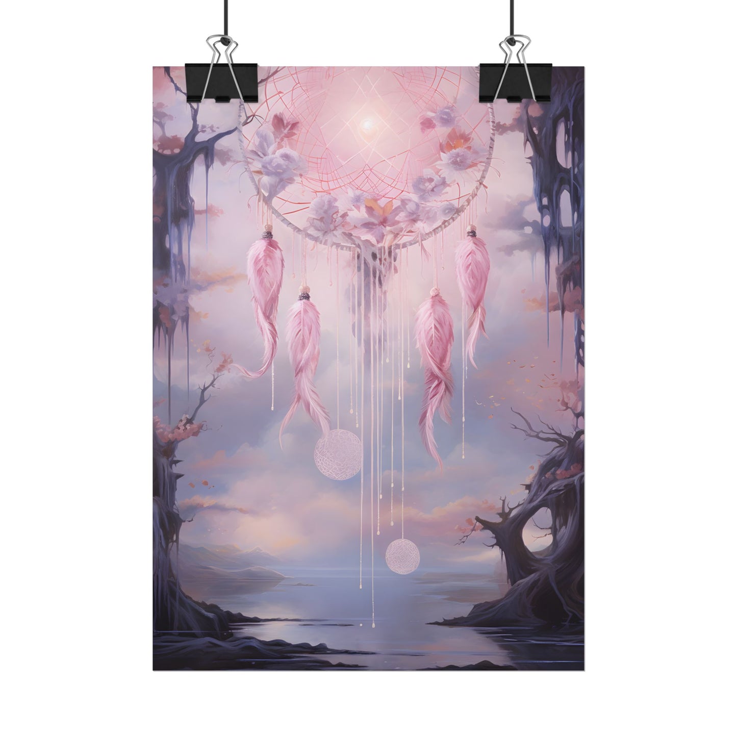 Ethereal Dreamcatcher Realm: Surreal Dreamscape Art - Poster