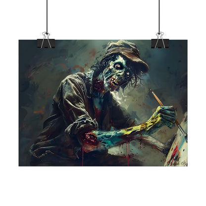 Zombie Horror Original Art: Original Artwork - Poster