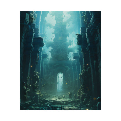 Lost Underwater Civilization: Ancient Ruins in Sunken Depths - Poster