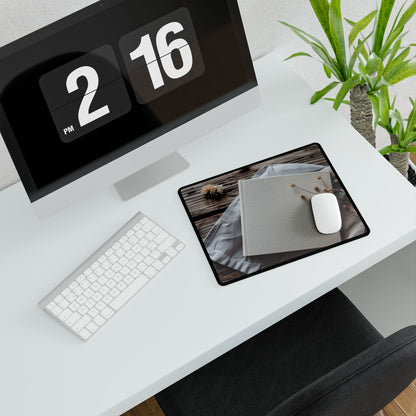 Minimalist Notebook with Embossed Dot Pattern - Desk Mat