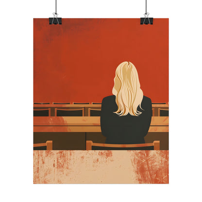 Minimalist Portrait: Blonde Woman in 20[4] Batch Poster Art - Poster