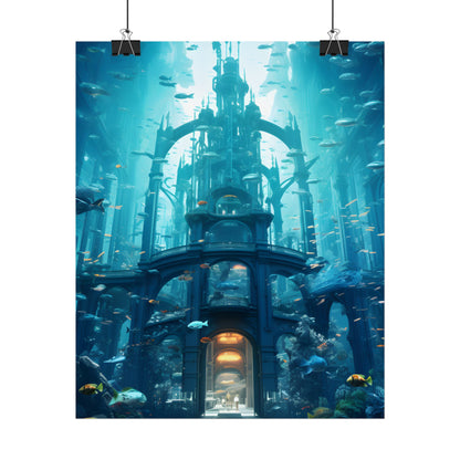 Futuristic Underwater City: Submerged Metropol Artwork - Poster