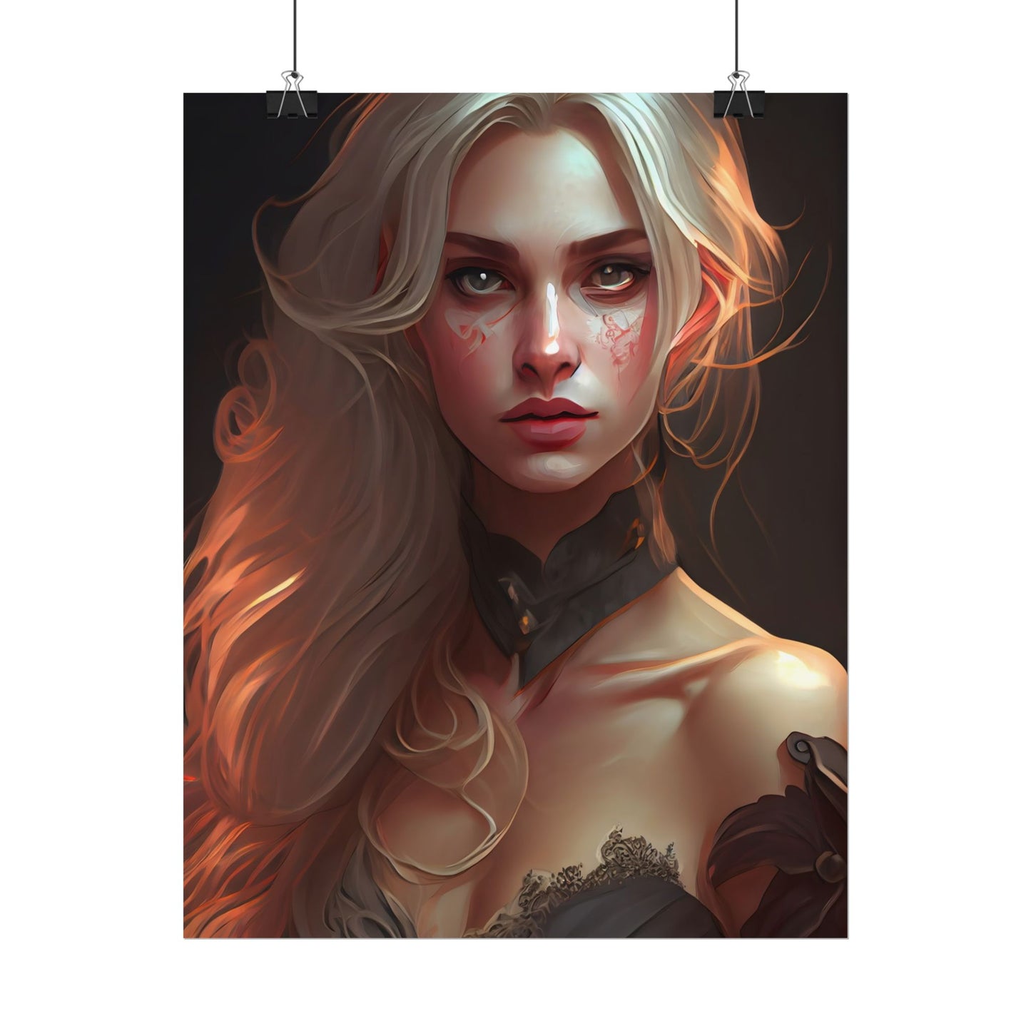 Blonde Beauty: Artistic Portrait of a Woman - Poster
