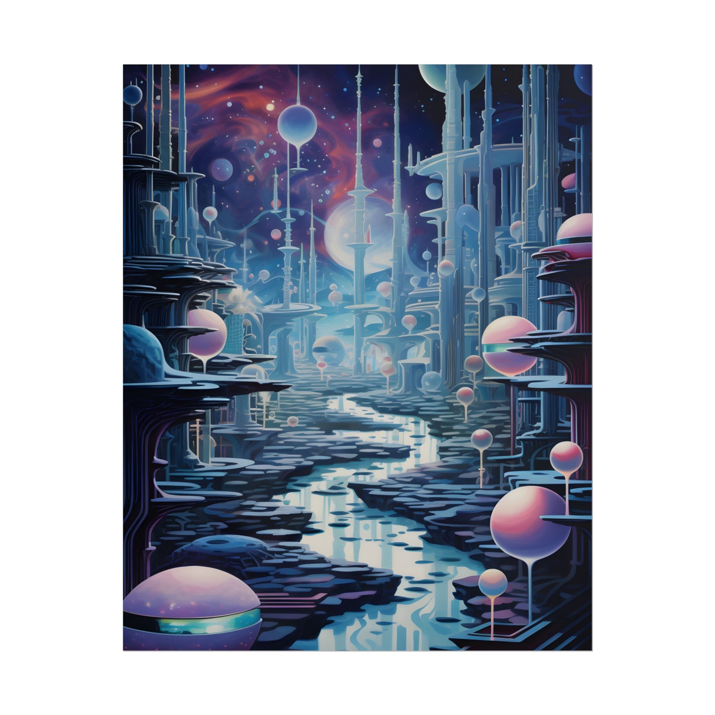 Celestial Art Gallery: Modern Architectural Design - Poster