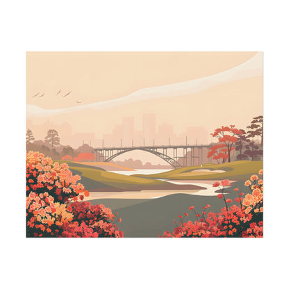 Retro Golf at Augusta: Vintage Illustration - Poster