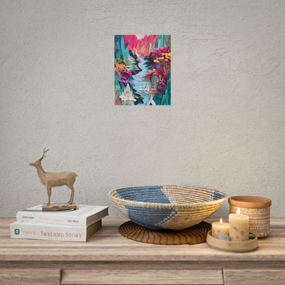 Japanese Paper Quilling Craft: Vibrant Landscape Art - Poster