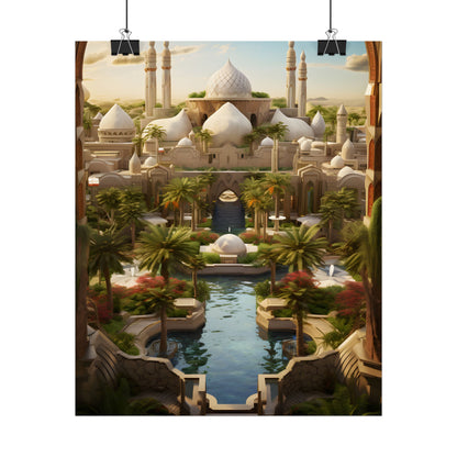 Desert Oasis Dreams: Arabian Nights-Inspired Artwork - Poster
