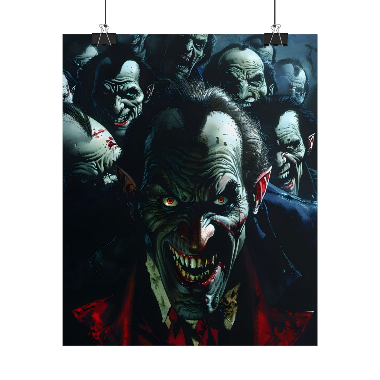 Mischievous Vampires: Gothic Group Artwork - Poster