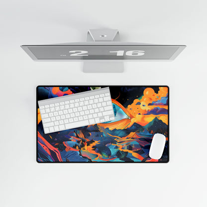 Surreal Landscape with Giant Eye: Mysterious Artwork - Desk Mat