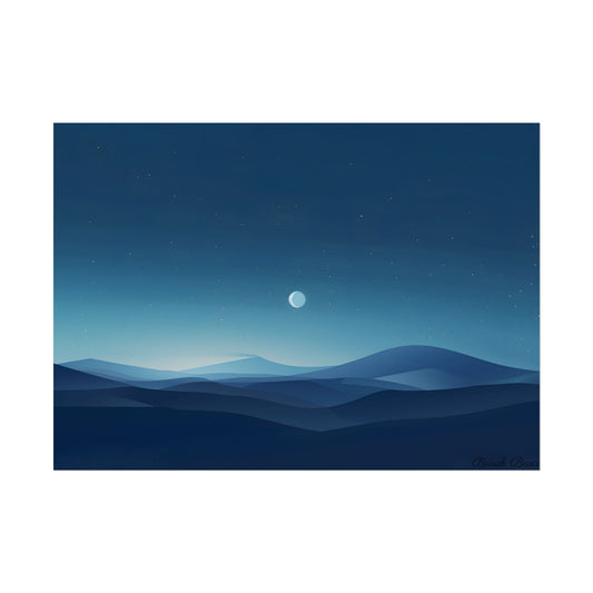 Minimalist Night Sky: Stars and Constellations Art - Poster