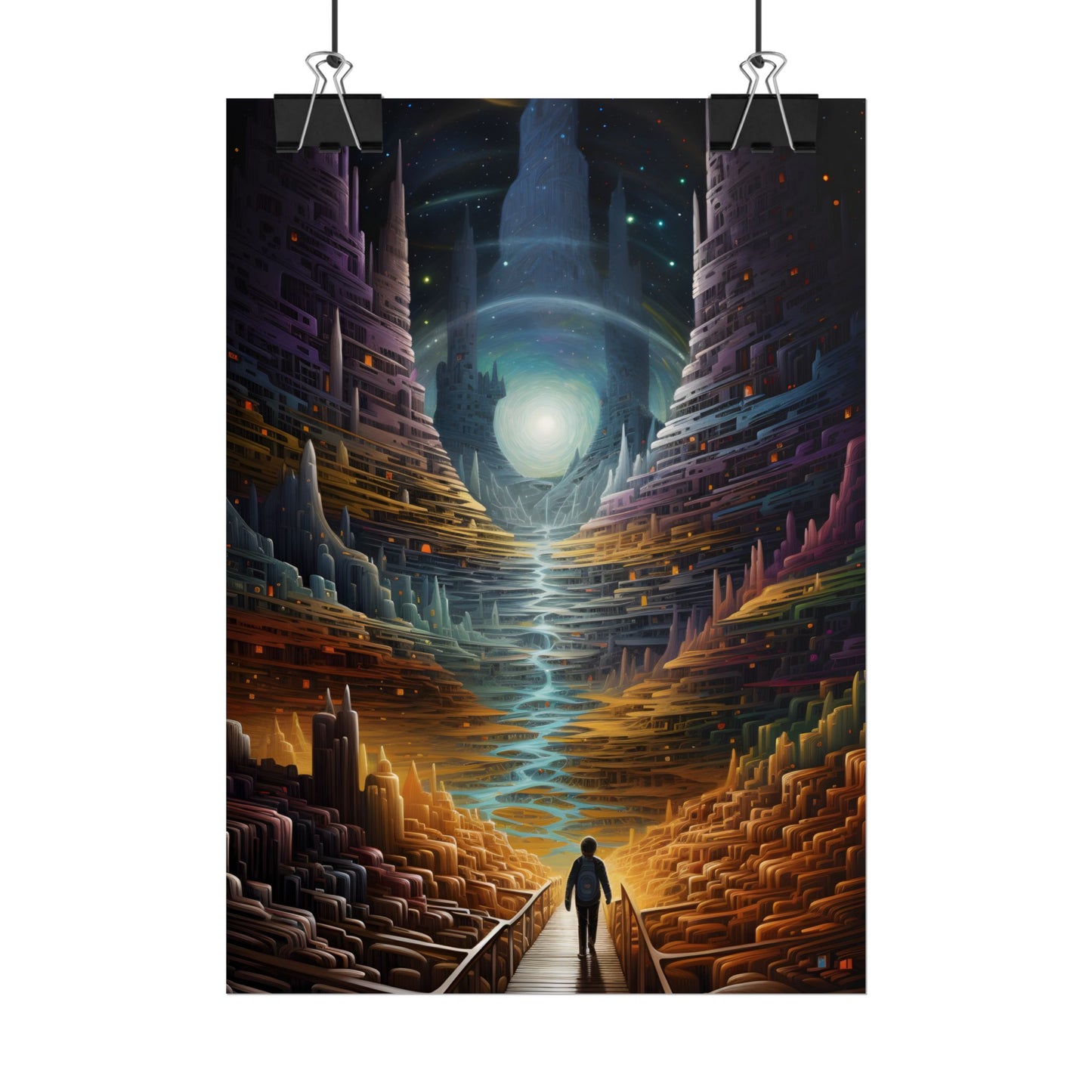 Space Explorer Journey: Astronaut in Cosmic Adventure - Poster