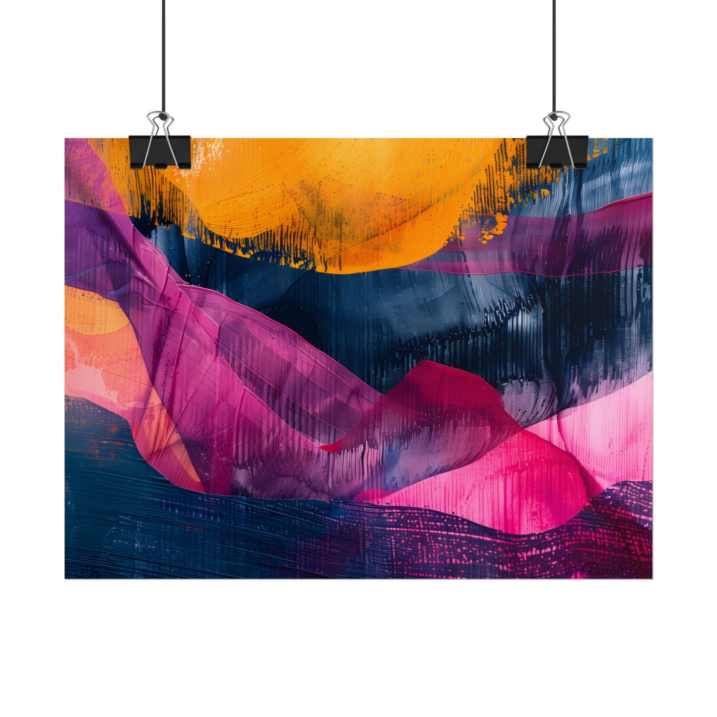 Vibrant Abstract Art: Organic Patterns in Modern Colors - Poster
