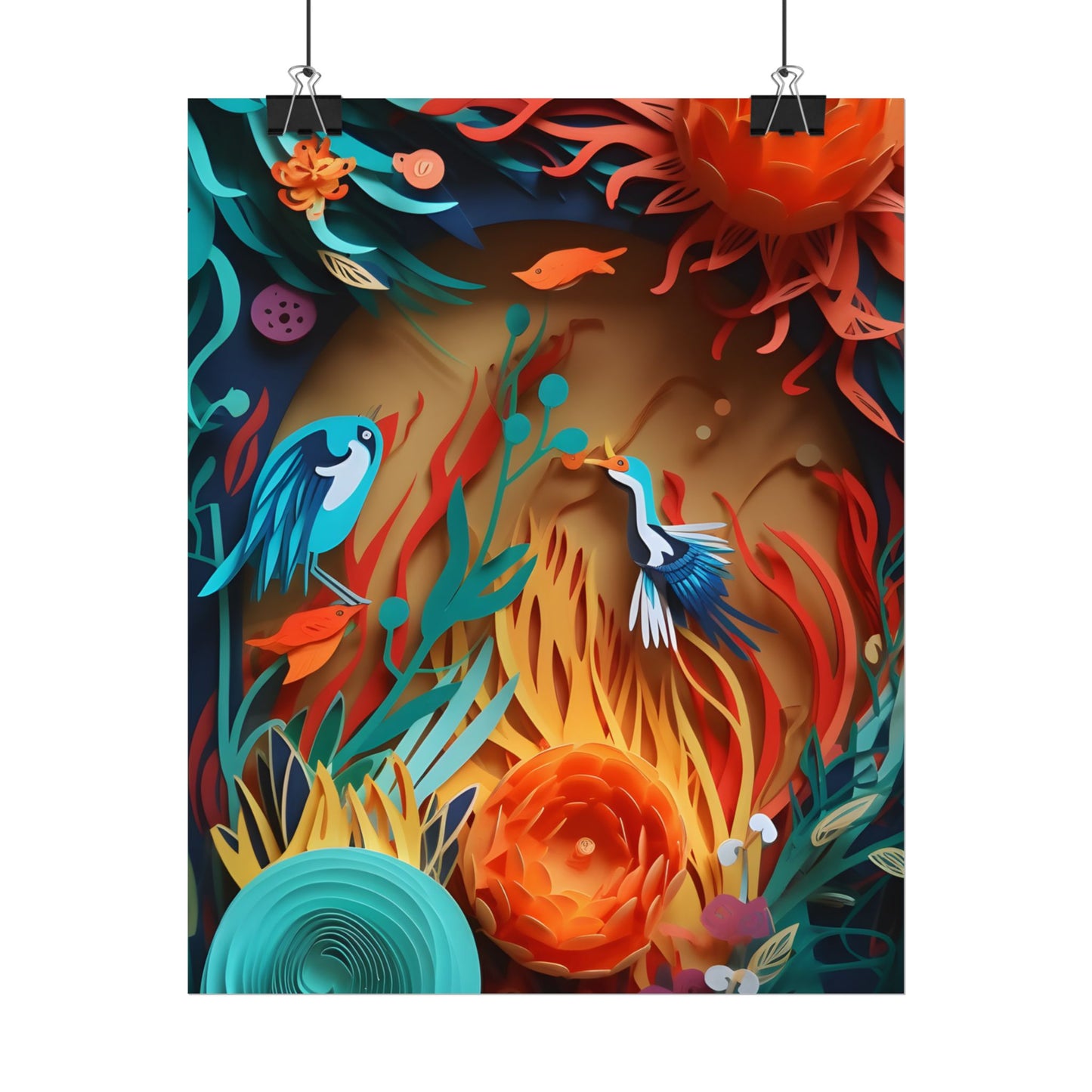 Eye-Catching Paper Quilling Indian Landscape Artwork - Poster