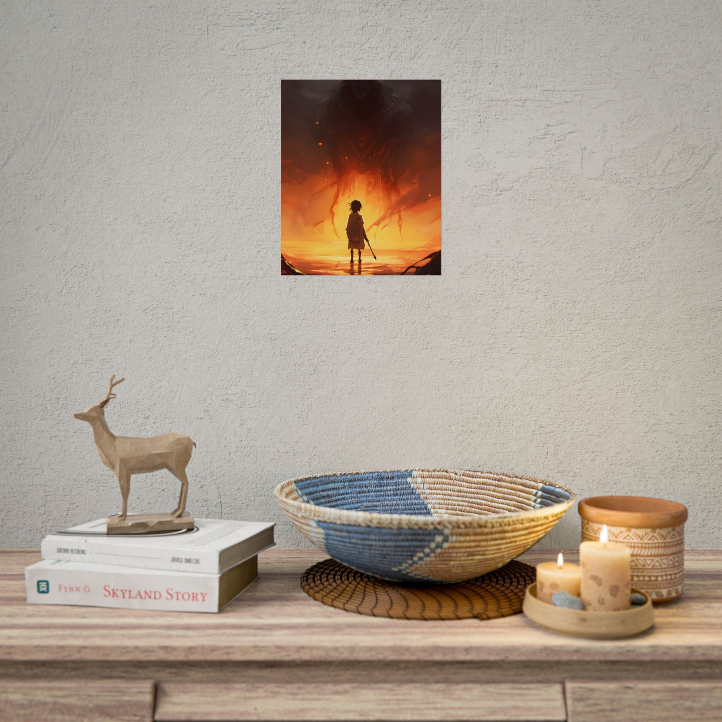 Cozy Kitchen Essentials: Wooden Cutting Board & Home Cooked Delights - Poster