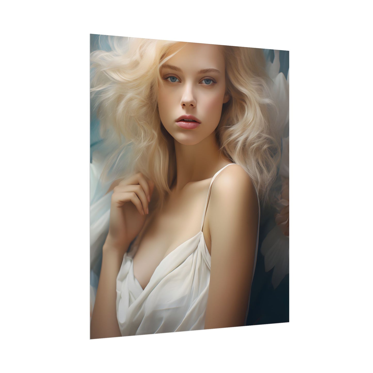 Modern Blonde Portrait: Unvarnished Natural Beauty - Poster