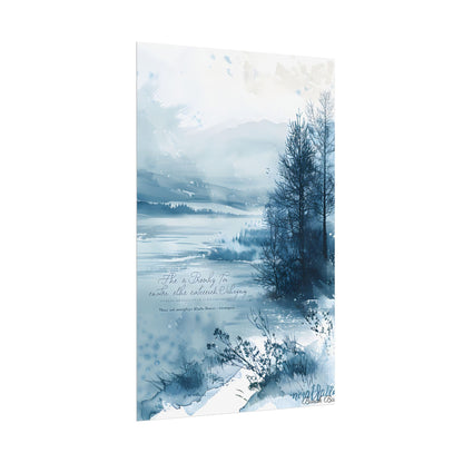 Peaceful Serenity: Winding River and Forest Reflections - Poster