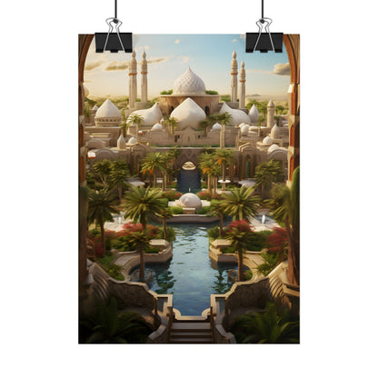 Desert Oasis Dreams: Arabian Nights-Inspired Artwork - Poster