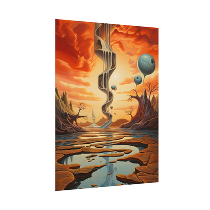 Surreal Psychedelic Dreamscapes: Vibrant Artwork - Poster